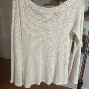White knit sweater